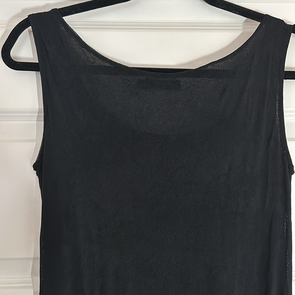SANDWICH_ - lingerie slip little black dress mesh sheer size medium - Picture 10 of 11